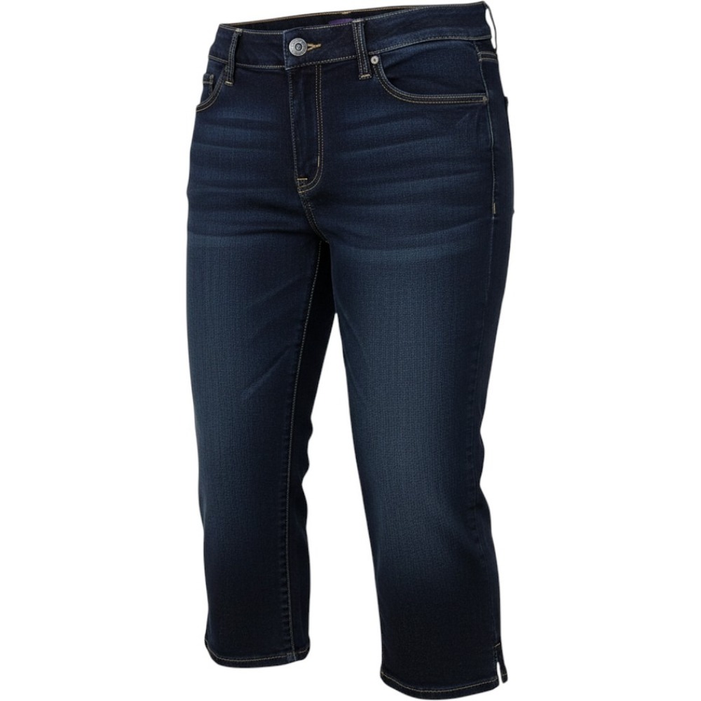 NYDJ Women Dark Wash Denim Capri Pants Size 16 M75Z1232 Lift Tuck Slimming